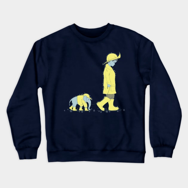 Boy's Best Friend Crewneck Sweatshirt by yourtoyrobot